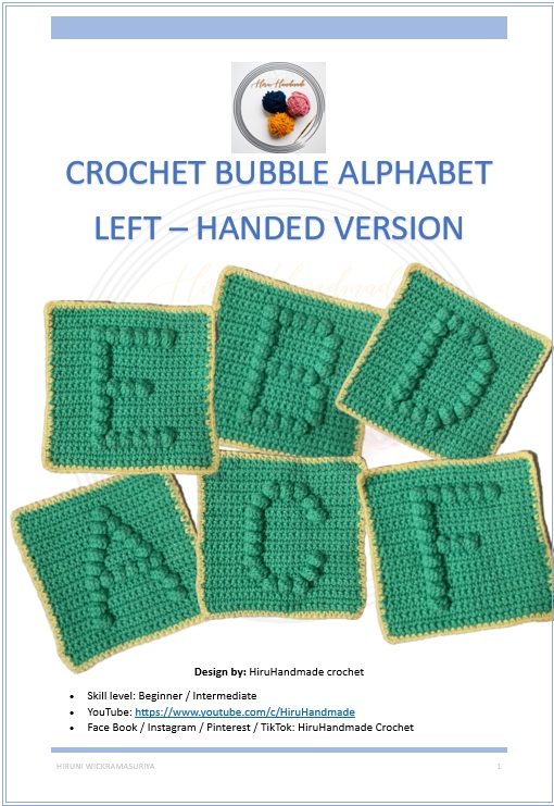 Left Handed Bubble Alphabet